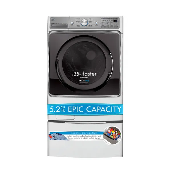 Thumbnail for Kenmore Elite 41072   5.2 cu. ft. Front-Load Washer with Steam Treat - White - Sears