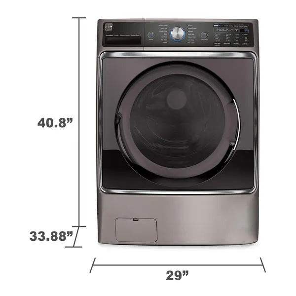 Thumbnail for Kenmore Elite 41073   5.2 cu. ft. Front-Load Washer with Steam Treat - Metallic Silver - Sears