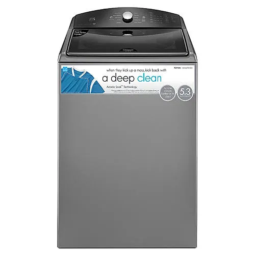 5.3 cu. ft. Top Load Washer w/Steam & Accela Soak - Metallic ENERGY STAR Certified
