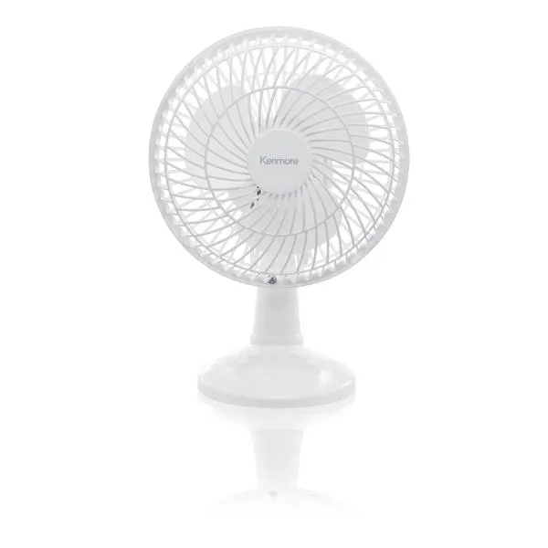 6" 2-in-1 Desk/Clip Fan - White