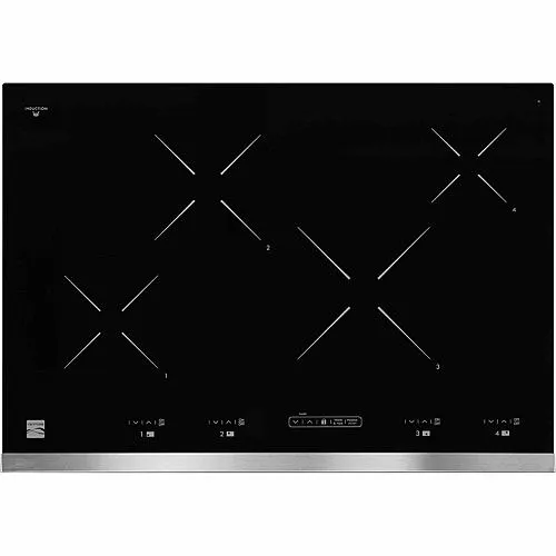 30" Electric Induction Cooktop Stainless Steel w/ Black