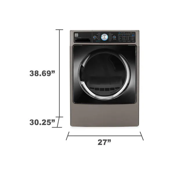Thumbnail for Kenmore Elite 81583   7.4 cu. ft. Electric Dryer with Steam - Metallic Silver