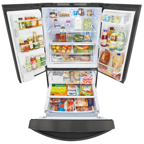 Thumbnail for Kenmore Elite 74027  29.8 cu. ft. French Door Bottom-Freezer Fridge - Black Stainless Steel