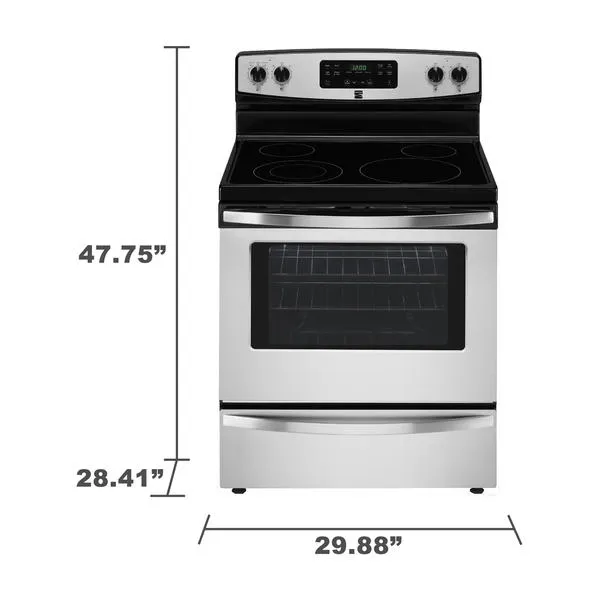 Thumbnail for 5.3 cu. ft. Electric Freestanding Range with Self-Clean - Stainless Steel