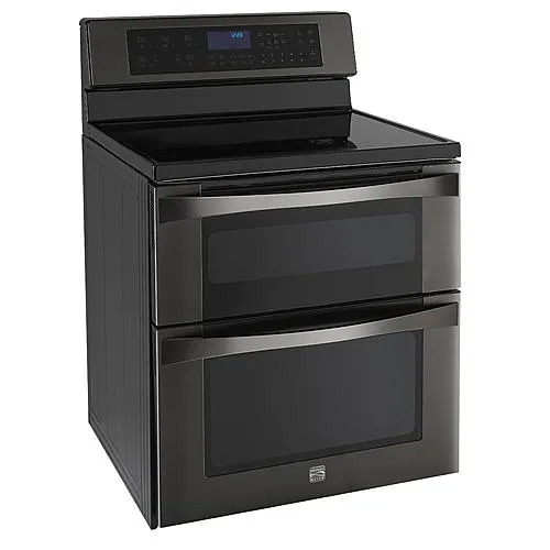 Thumbnail for Kenmore Elite 96047 6.7 cu. ft. Electric Double Oven Range w/ True Convection  Black Stainless