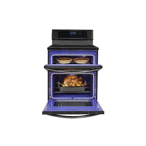 Thumbnail for Kenmore Elite 96047 6.7 cu. ft. Electric Double Oven Range w/ True Convection  Black Stainless