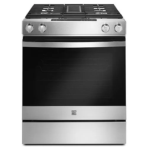 Kenmore Elite 42783 6.4 cu. ft. 30 in. Dual-Fuel Front-Control Downdraft Range - Stainless Steel