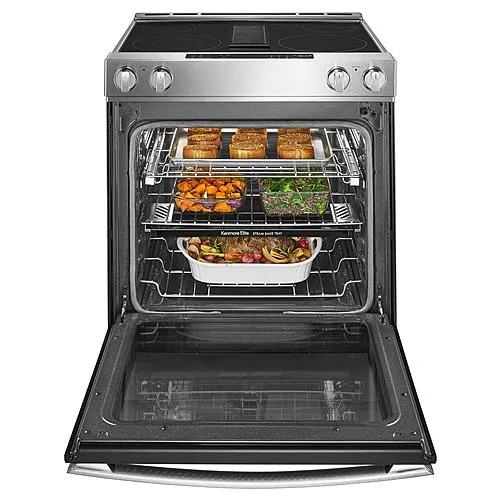 Thumbnail for Kenmore Elite 42793 6.4 Cu. Ft. Front-Control Downdraft Electric Freestanding Range