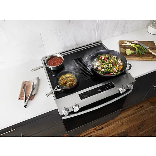Thumbnail for Kenmore Elite 42793 6.4 Cu. Ft. Front-Control Downdraft Electric Freestanding Range