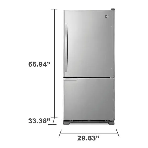 Thumbnail for 19 cuft Refrigerator with Swing Freezer Door/Humidity Controlled Crispers - Stainless Steel