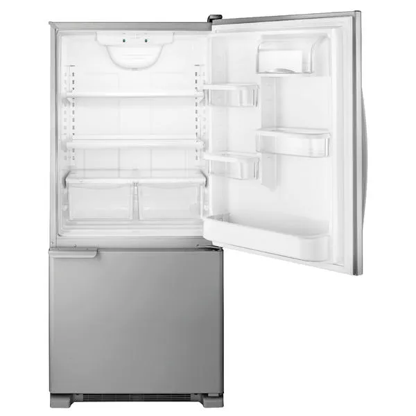 Thumbnail for 19 cuft Refrigerator with Swing Freezer Door/Humidity Controlled Crispers - Stainless Steel