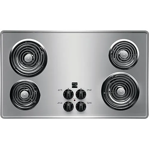 36" Electric Coil Cooktop - Stainless Steel