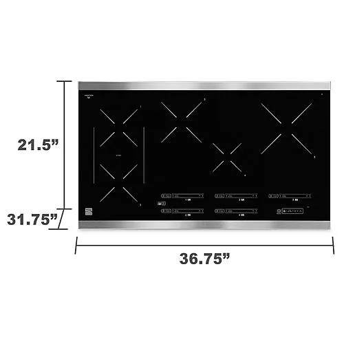 Thumbnail for Kenmore Elite 43920  36" Induction Cooktop - Stainless Steel