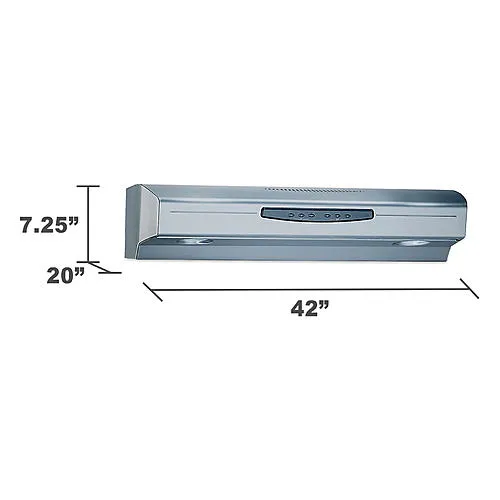 Thumbnail for Kenmore Elite 55223  42" Updraft Range Hood w/ 3-Setting Halogen Lighting - Stainless Steel