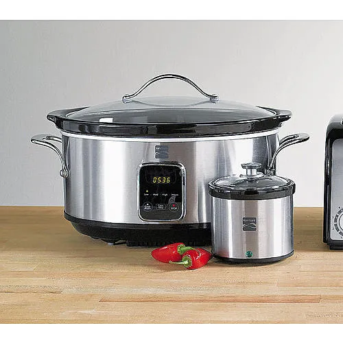 Thumbnail for Kenmore MD-TC700  7-Quart Slow Cooker with Dipper - Stainless Steel