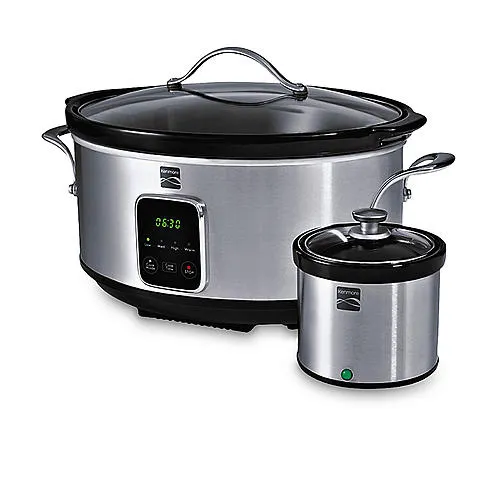 Thumbnail for Kenmore MD-TC700  7-Quart Slow Cooker with Dipper - Stainless Steel