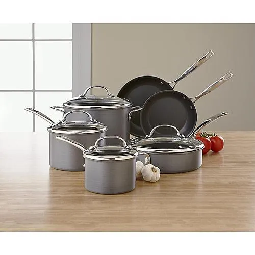Thumbnail for Kenmore 10 pc. Hard Anodized Interior Cookware Set
