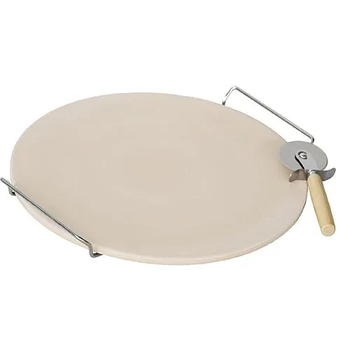 Kenmore 13" Pizza Stone with Cutter and Rack