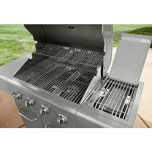 Thumbnail for Kenmore 4 Burner Gas Stainless Steel Grill with Searing Side Burner