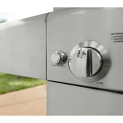 Thumbnail for Kenmore 4 Burner Gas Stainless Steel Grill with Searing Side Burner
