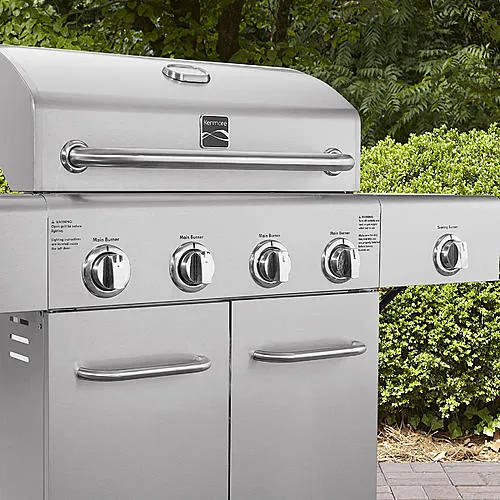 Thumbnail for Kenmore 4-Burner LP Stainless Steel Gas Grill