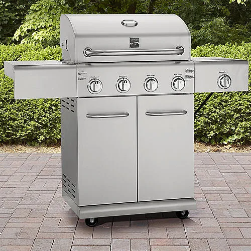 Thumbnail for Kenmore 4-Burner LP Stainless Steel Gas Grill