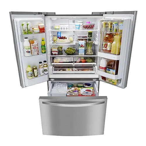 Thumbnail for 27.7 cu. ft. Smart French Door Fingerprint Resistant Refrigerator - Stainless Steel