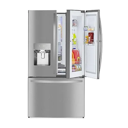 Thumbnail for 27.7 cu. ft. Smart French Door Fingerprint Resistant Refrigerator - Stainless Steel