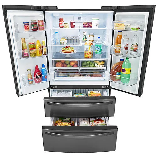 Thumbnail for 27.8 cu. ft. Smart 4-Door Refrigerator - Black Stainless Steel